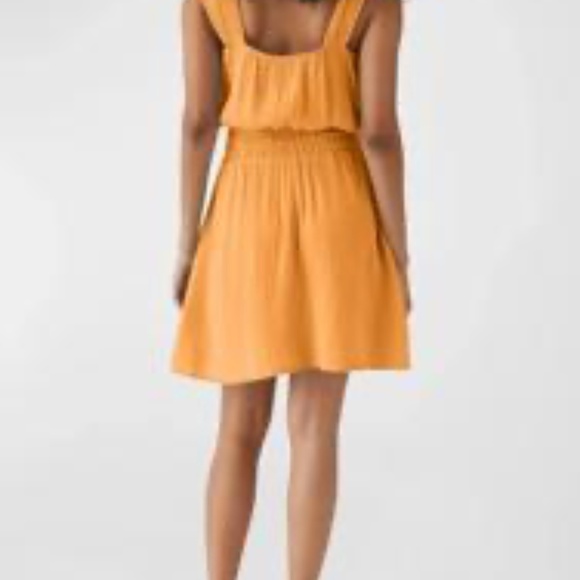 NWT Michael Stars Josephine Smocked Waist Gauze Dress – M – Marmalade (Orange) - Picture 5 of 6